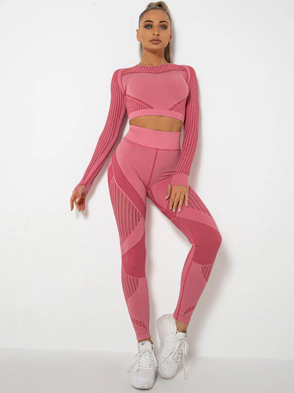 Lea | Nahtloses 2-teiliges Sportset mit Struktur-Design - Image 29