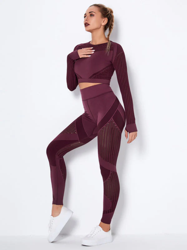 Lea | Nahtloses 2-teiliges Sportset mit Struktur-Design - Image 4