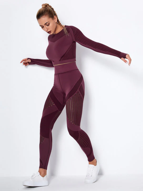 Lea | Nahtloses 2-teiliges Sportset mit Struktur-Design - Image 5