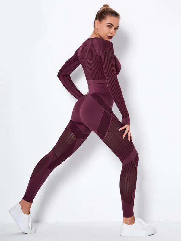 Lea | Nahtloses 2-teiliges Sportset mit Struktur-Design - Image 6