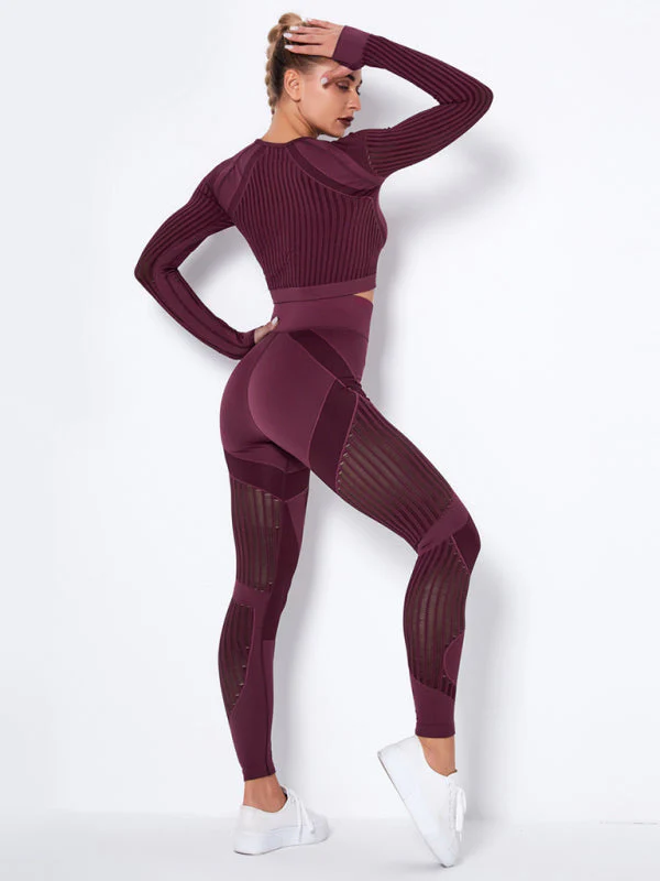 Lea | Nahtloses 2-teiliges Sportset mit Struktur-Design - Image 7