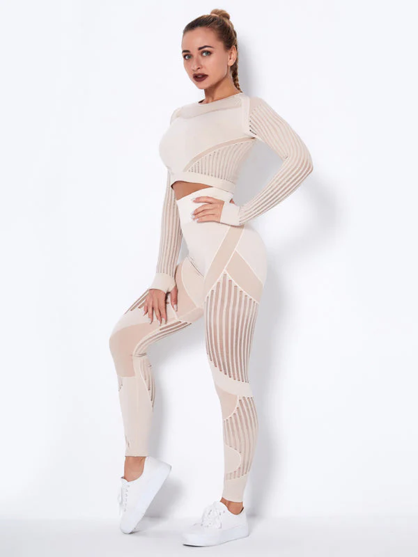 Lea | Nahtloses 2-teiliges Sportset mit Struktur-Design - Image 9