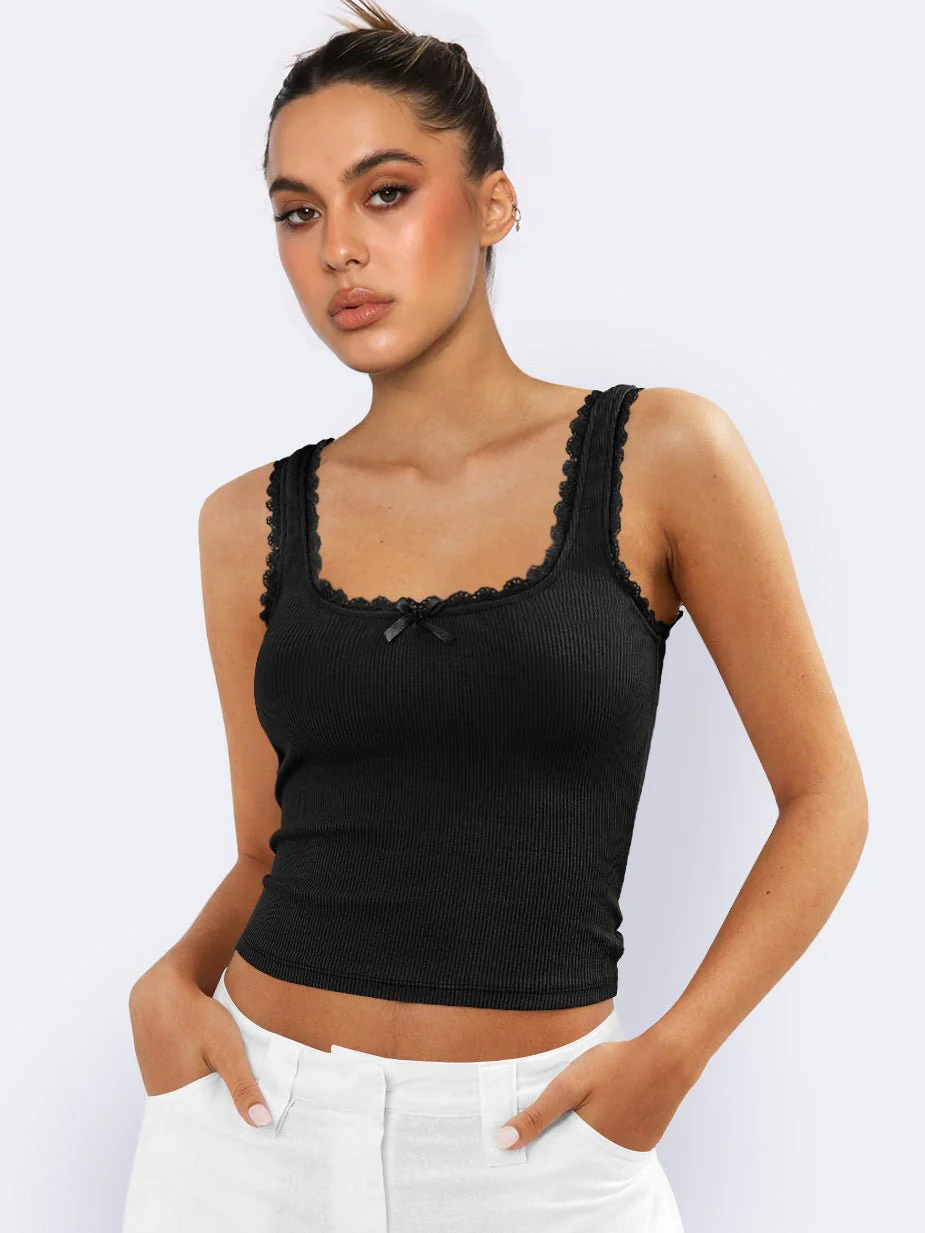 Lea | Romantisches Ripp-Tanktop mit Spitzenbesatz - Image 11