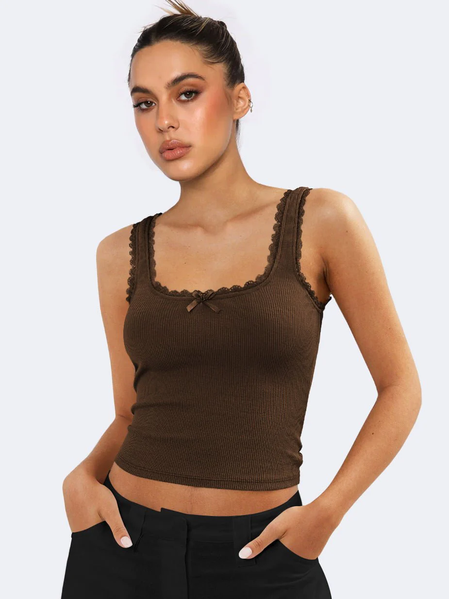 Lea | Romantisches Ripp-Tanktop mit Spitzenbesatz - Image 13