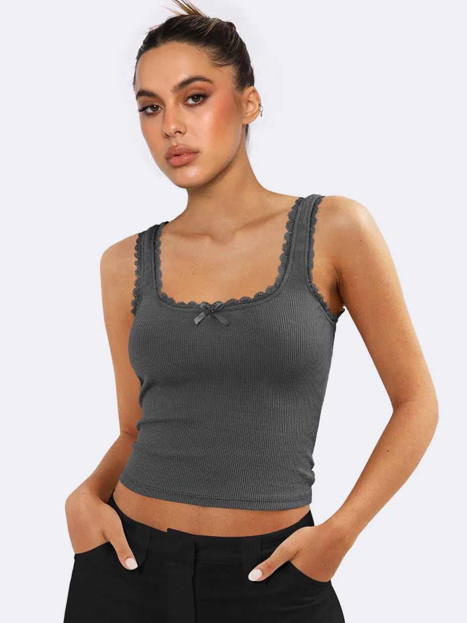Lea | Romantisches Ripp-Tanktop mit Spitzenbesatz - Image 14