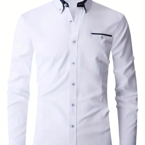 LEAND| Herren Stretch-Hemd mit Langarm – Glatt & Knitterfrei - Image 4