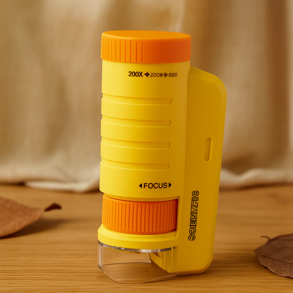 LED-Minimikroskop für Kinder – 60x–200x Hand-Wissenschafts-Explorer für Outdoor-Spaß - Image 3