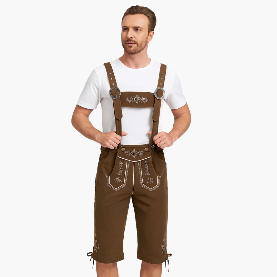 Lederhose mit Hosenträgern für Herren - Oktoberfest 2025 - Image 3