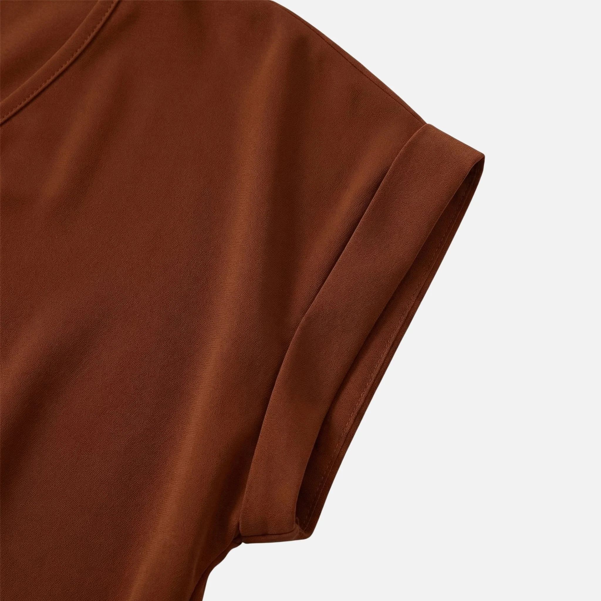 Jana | Damen Legeres Oberteil V-Ausschnitt Knotendetail – Knoten Top Sommer - Image 5