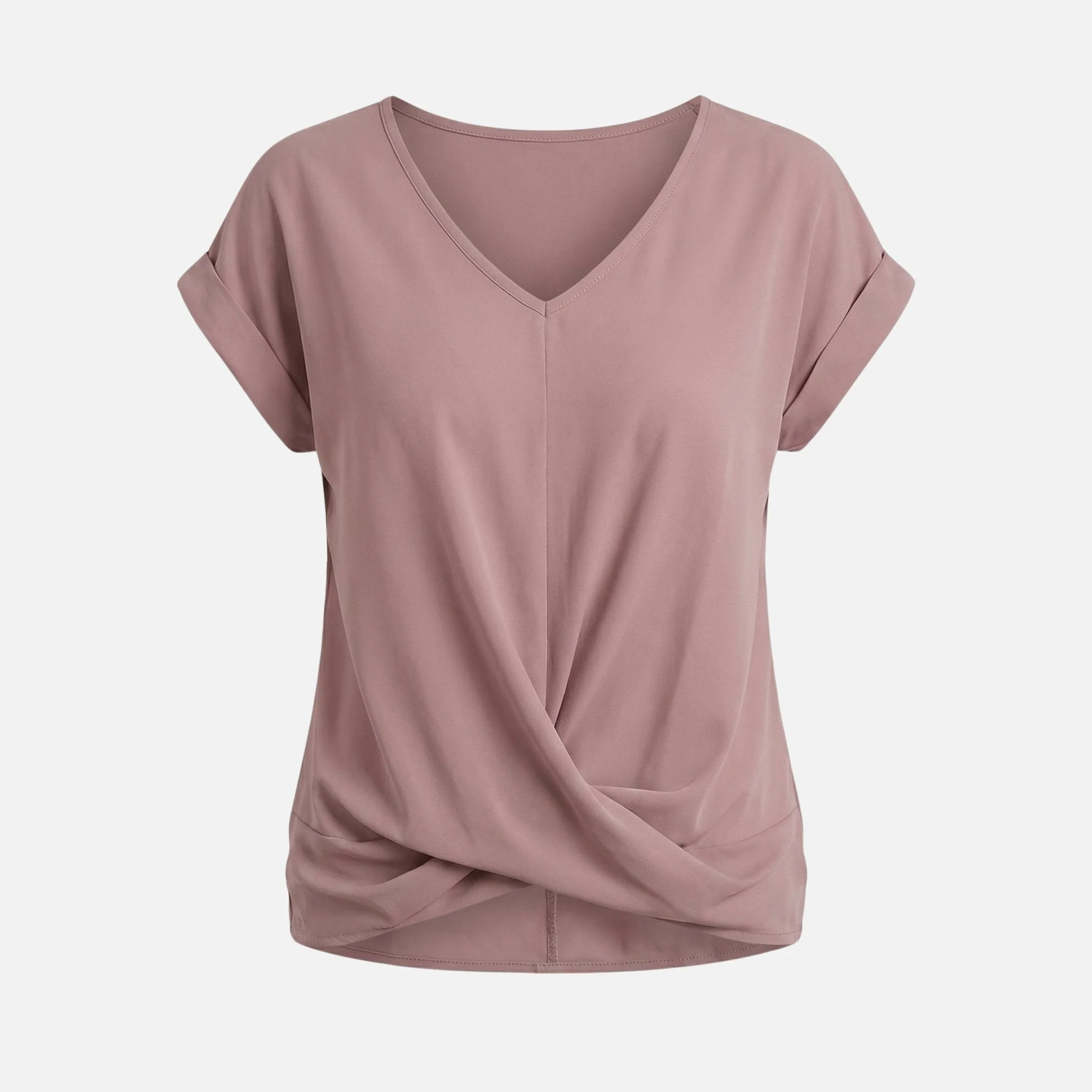 Jana | Damen Legeres Oberteil V-Ausschnitt Knotendetail – Knoten Top Sommer - Image 7