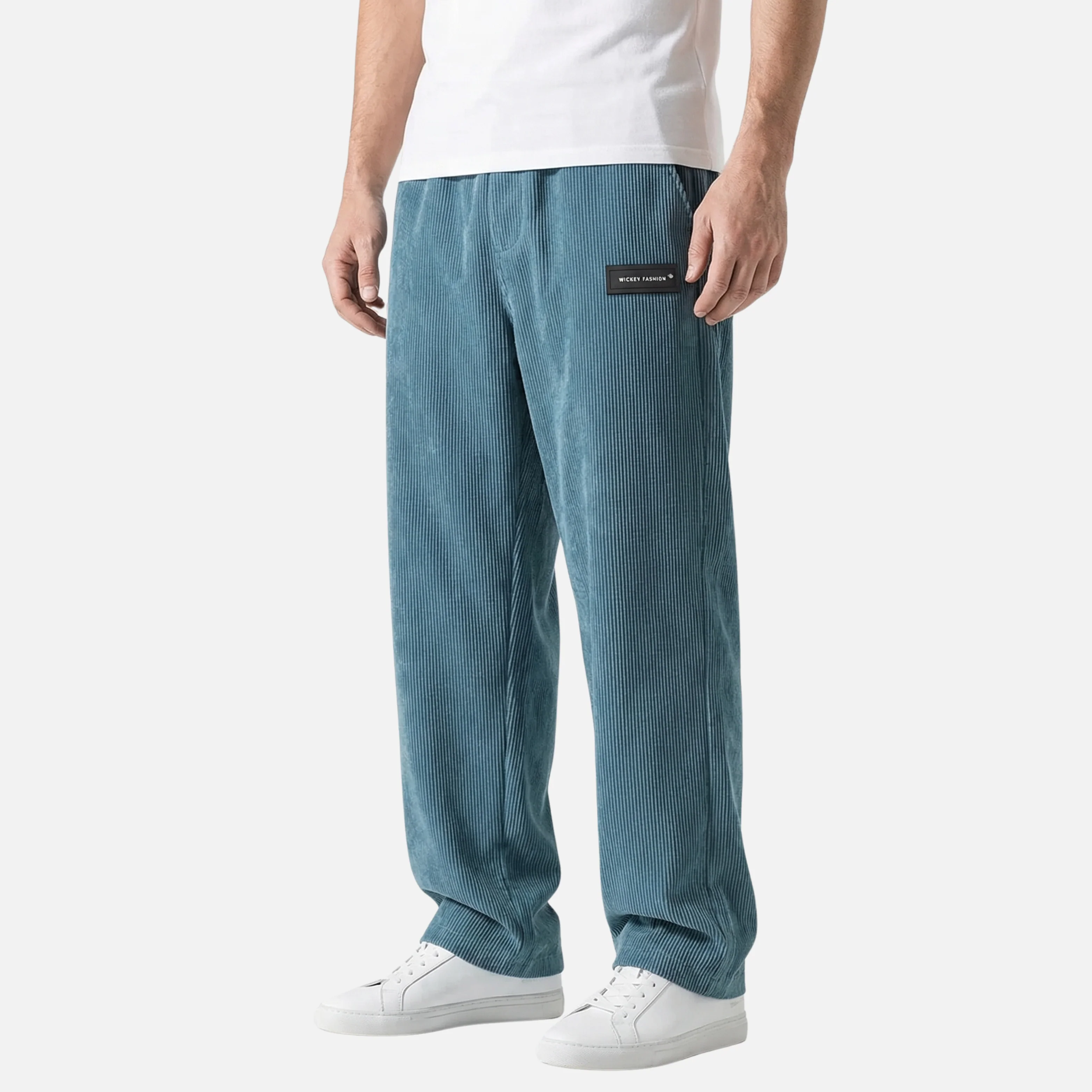 Oskar | Herren Leichte Casual Cordhose Kordelzug Taschen – Cord Hose Herren - Image 2