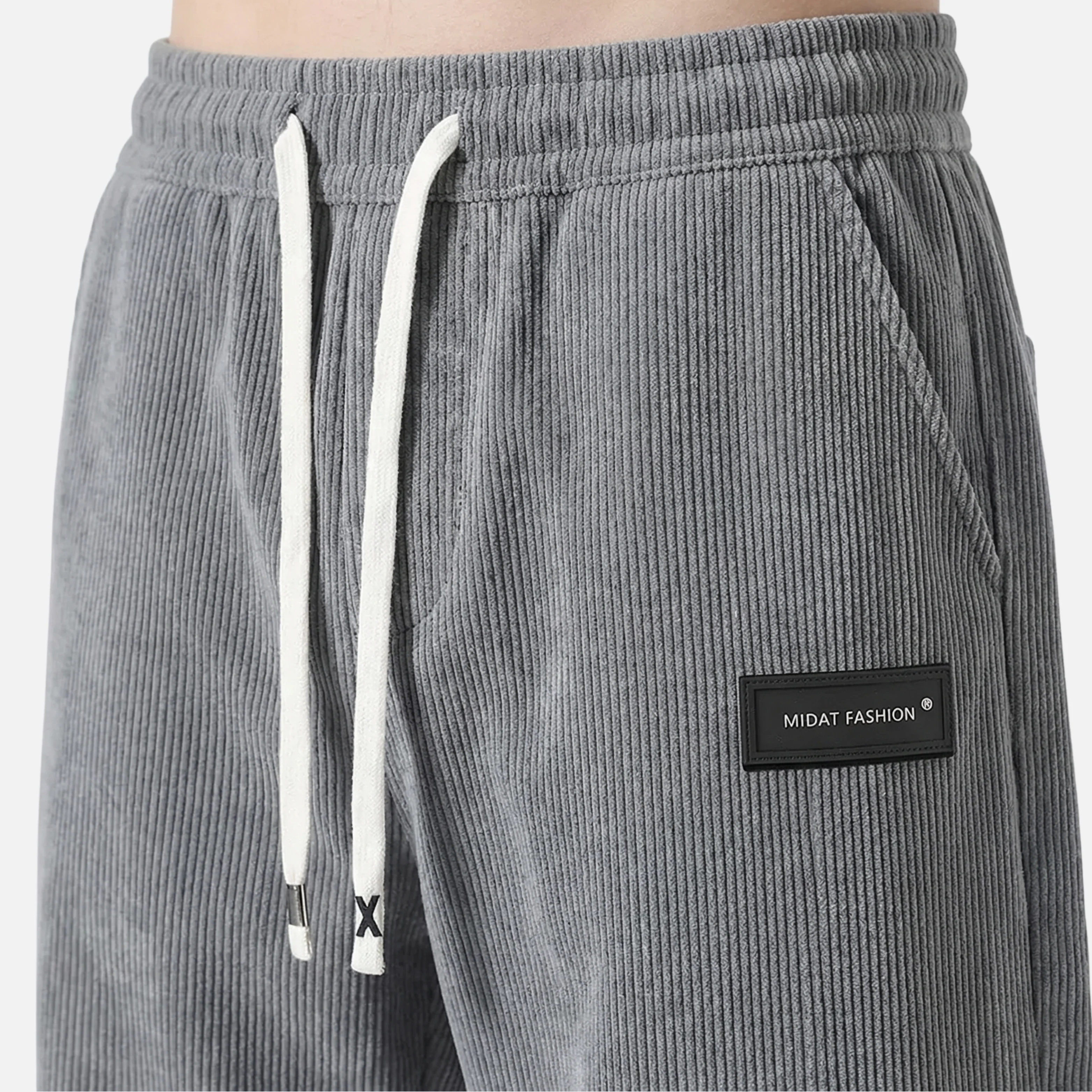Oskar | Herren Leichte Casual Cordhose Kordelzug Taschen – Cord Hose Herren - Image 4