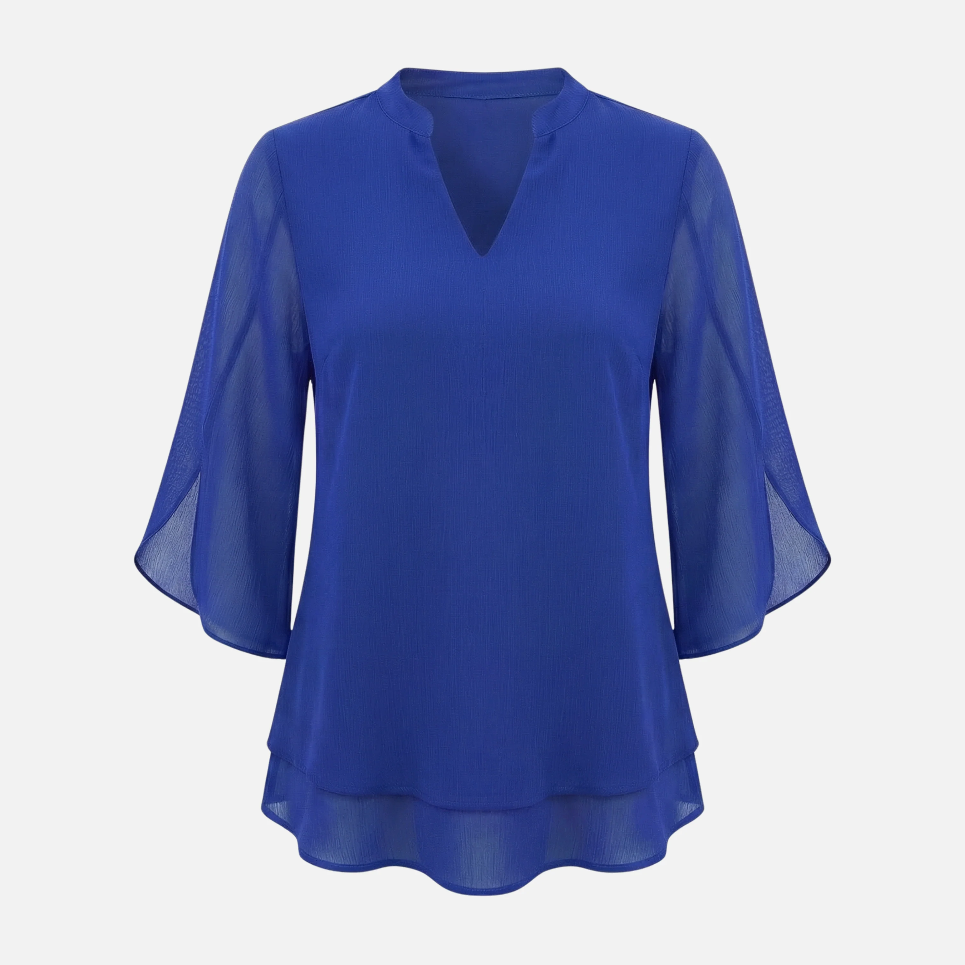 Zora | Damen Leichte Chiffonbluse Lockerer Schnitt V-Ausschnitt – Chiffon Bluse - Image 11