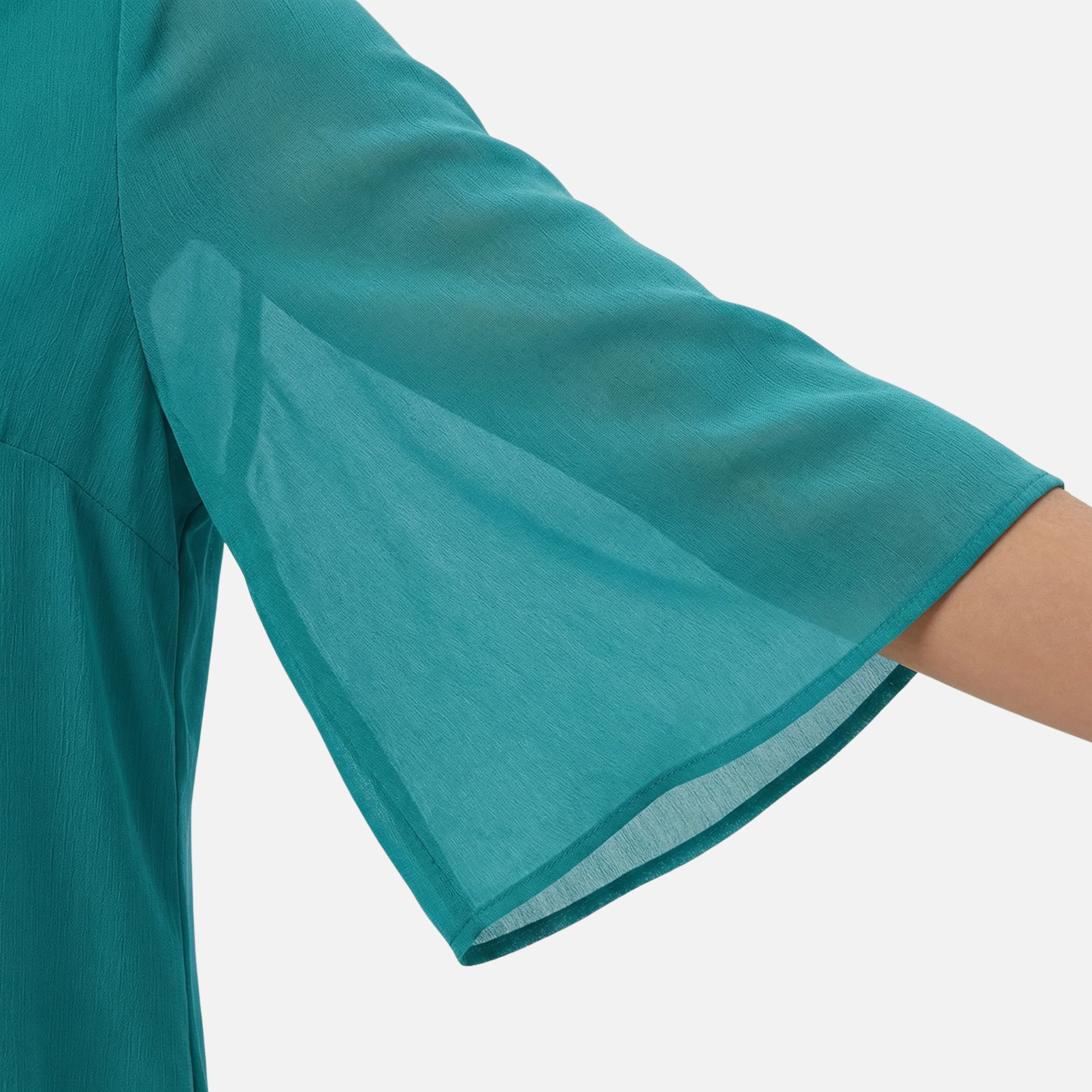 Zora | Damen Leichte Chiffonbluse Lockerer Schnitt V-Ausschnitt – Chiffon Bluse - Image 5