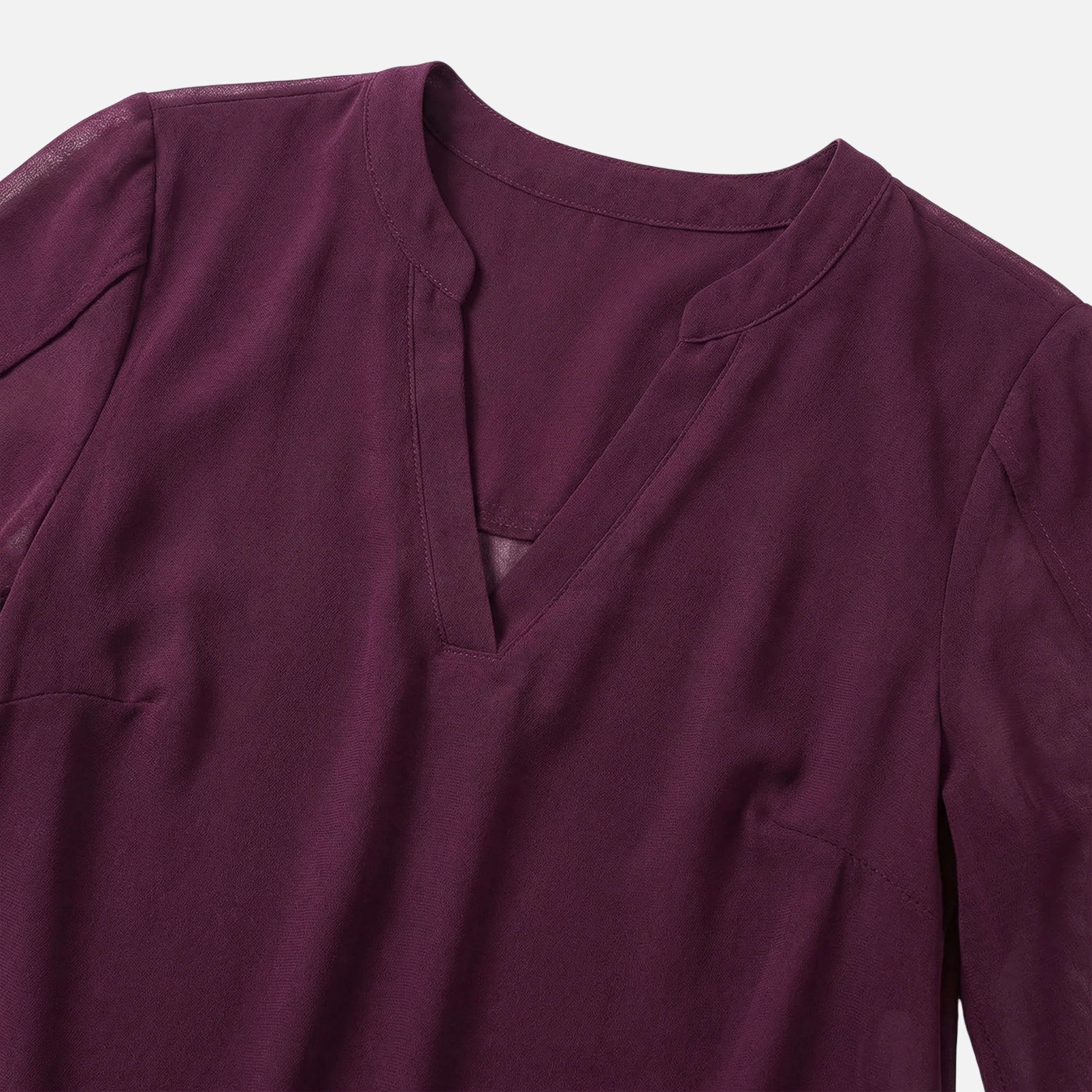 Zora | Damen Leichte Chiffonbluse Lockerer Schnitt V-Ausschnitt – Chiffon Bluse - Image 6
