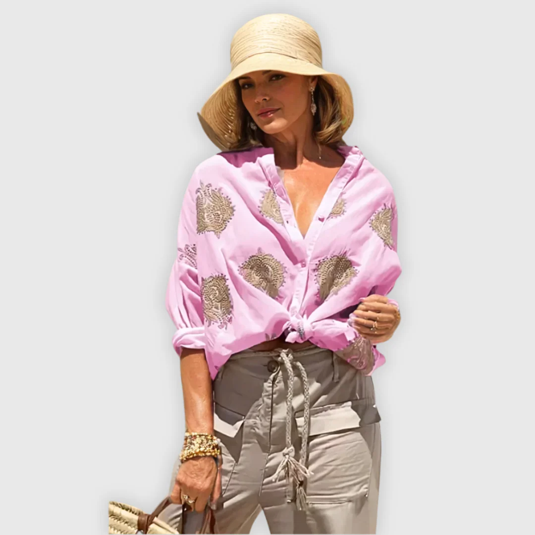 Leichte Elegante Damen Bluse Handgefertigt - Image 2