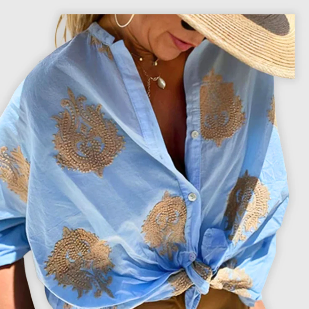 Leichte Elegante Damen Bluse Handgefertigt - Image 5