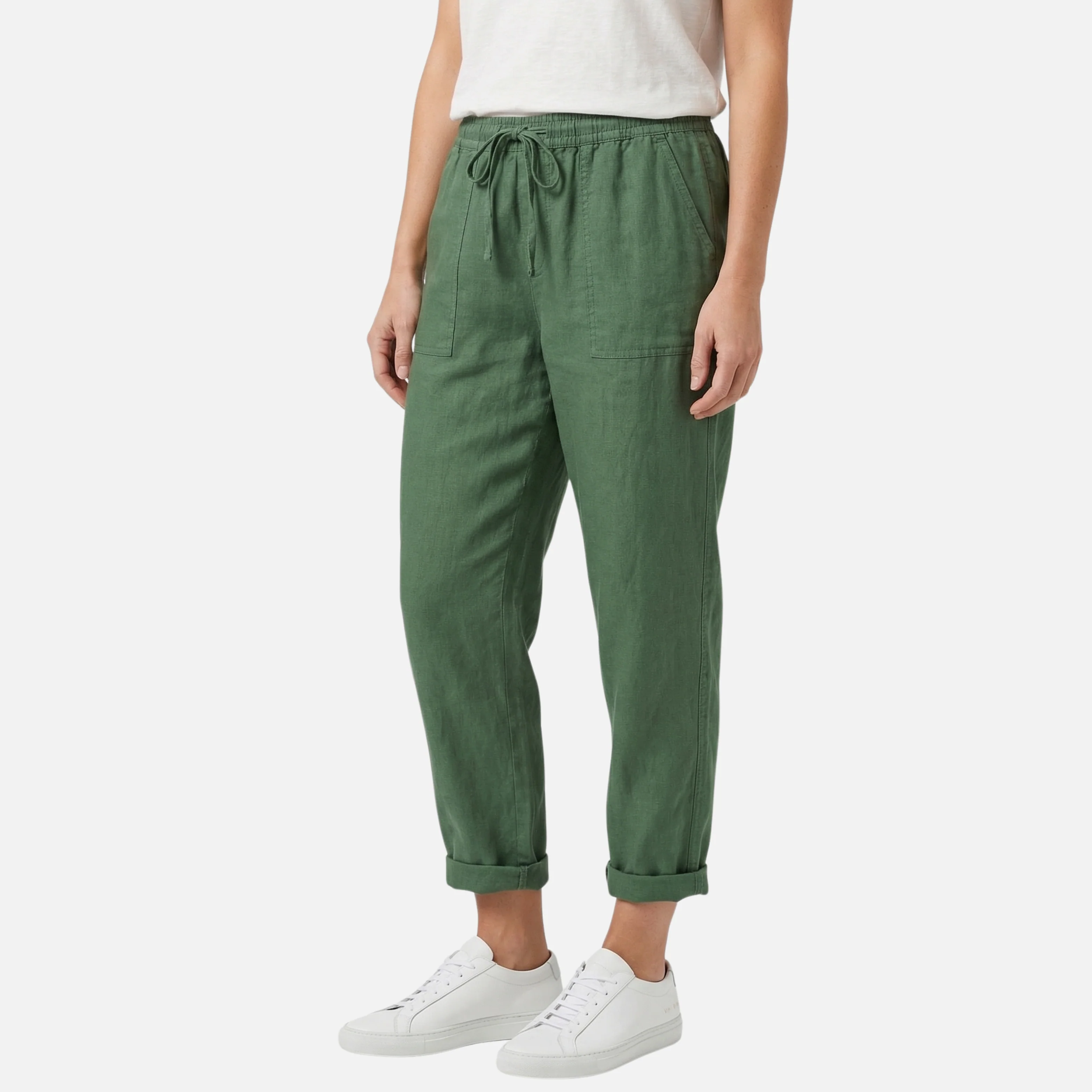 Nadja | Damen Leichte Leinenhose Lockere Freizeithose Tunnelzug – Leinen Komfort Hose - Image 3