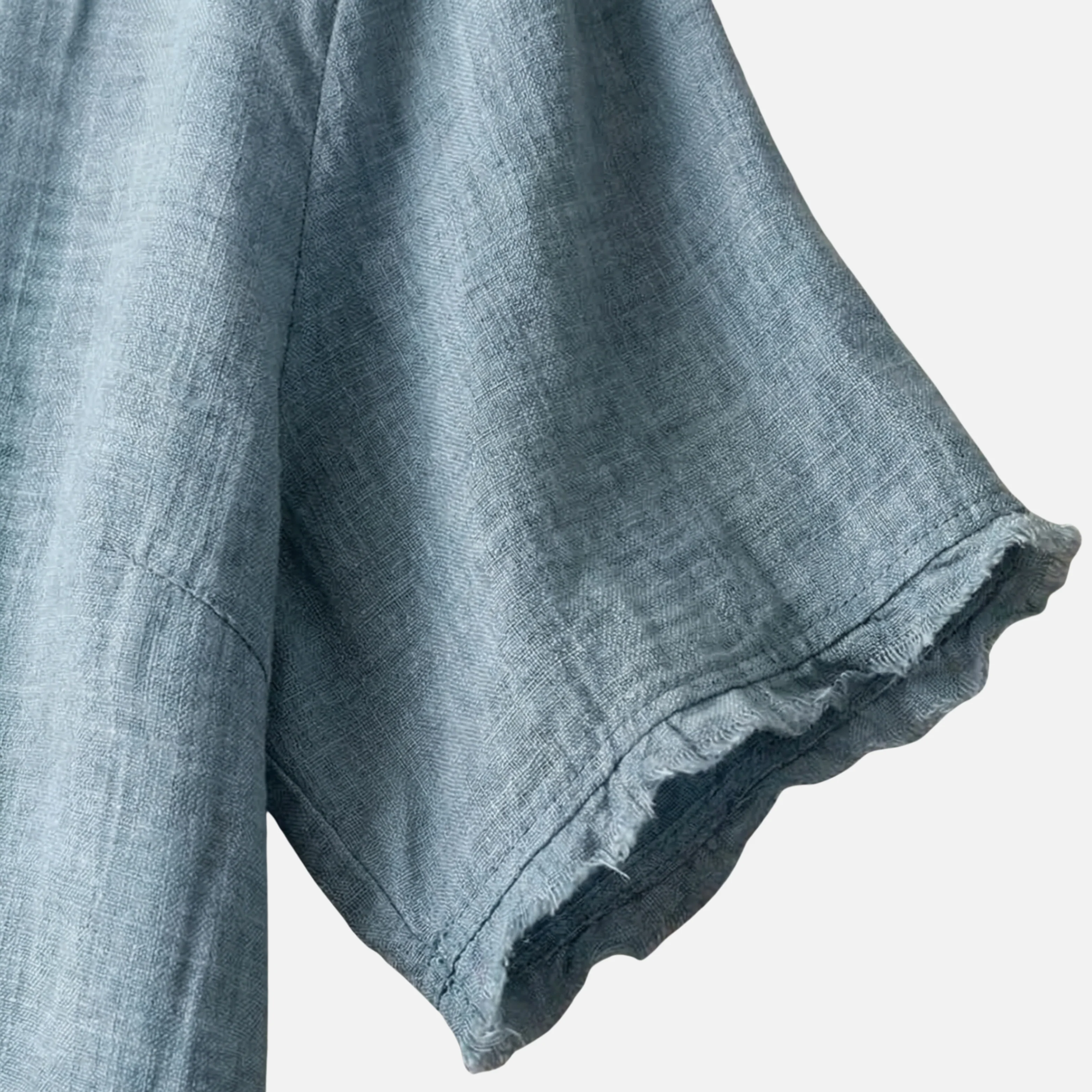 Zarah | Damen Leichte Sommer Leinenbluse Muschelkragen Lockere Passform – Muschel Bluse - Image 6
