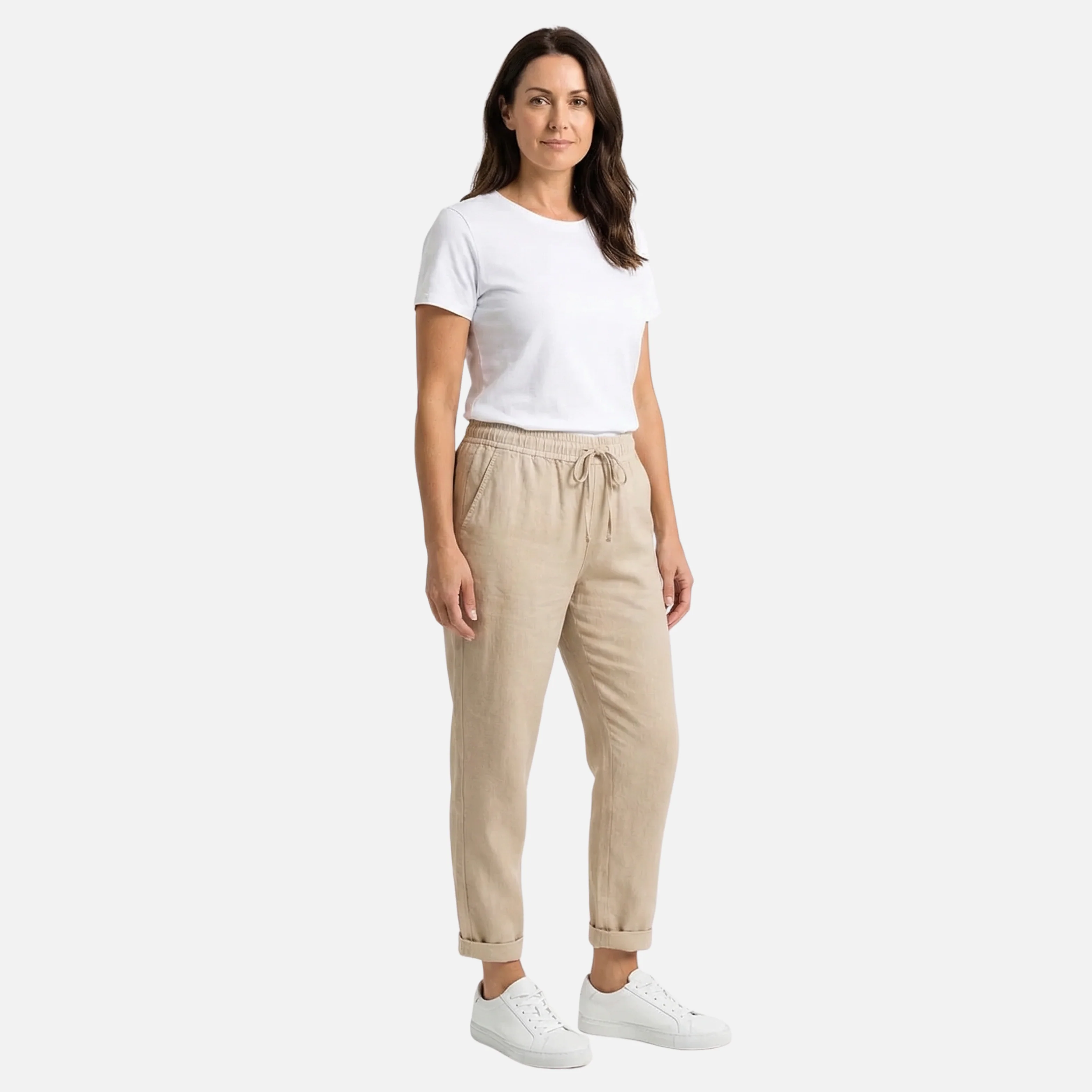Helga | Damen Leichte Sommer Leinenhose Stretch Regular Fit – Leinen Hose Damen - Image 2