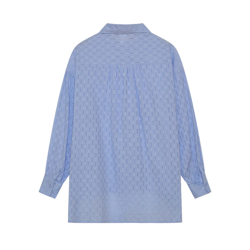 Leichter Zweiteiler aus Baumwollmix – Oversize Bluse & Shorts für Damen - Image 12