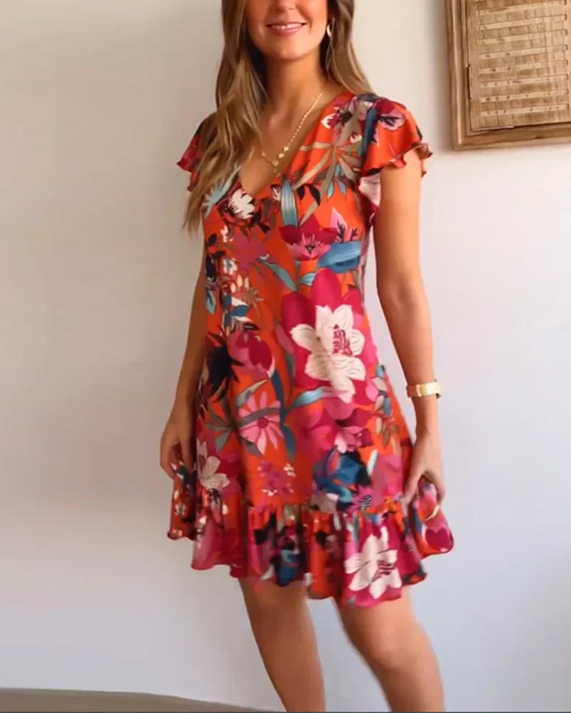 Leichtes Damen Sommerkleid mit Rüschen - Image 4