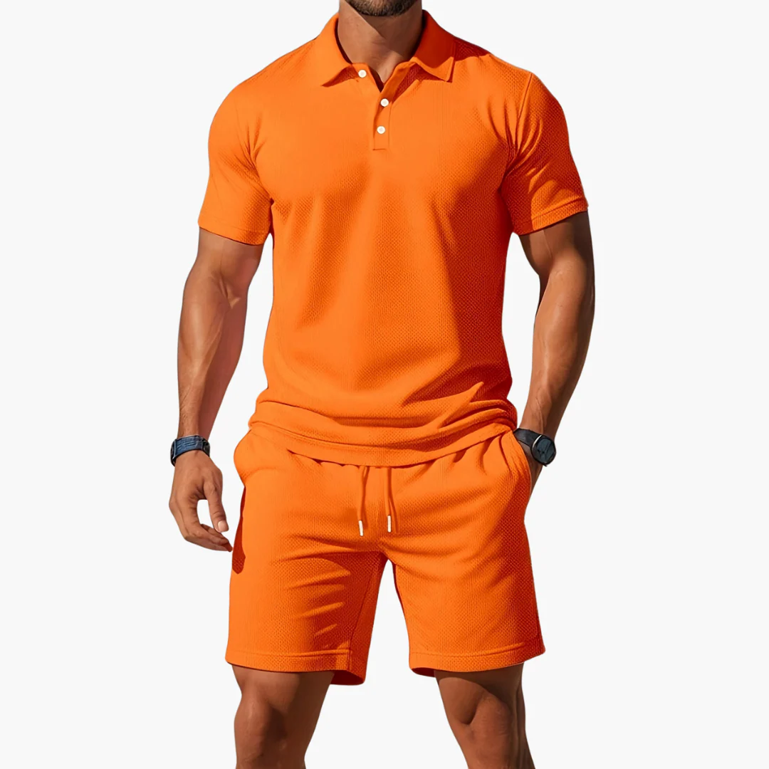 Leichtes Sommer Polo Set Herren - Kurzarmshirt & passende Shorts - Image 2