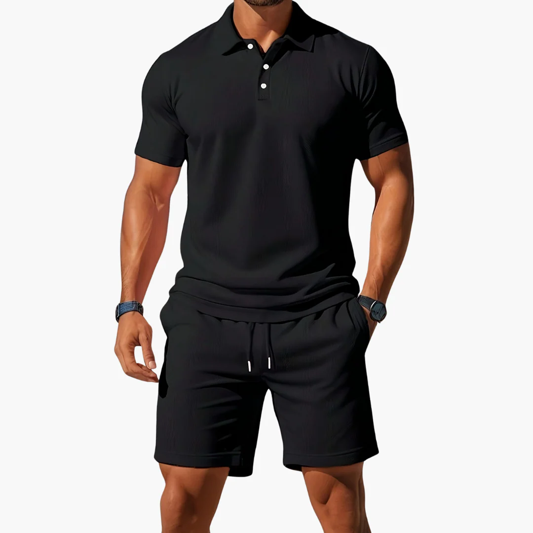Leichtes Sommer Polo Set Herren - Kurzarmshirt & passende Shorts - Image 6