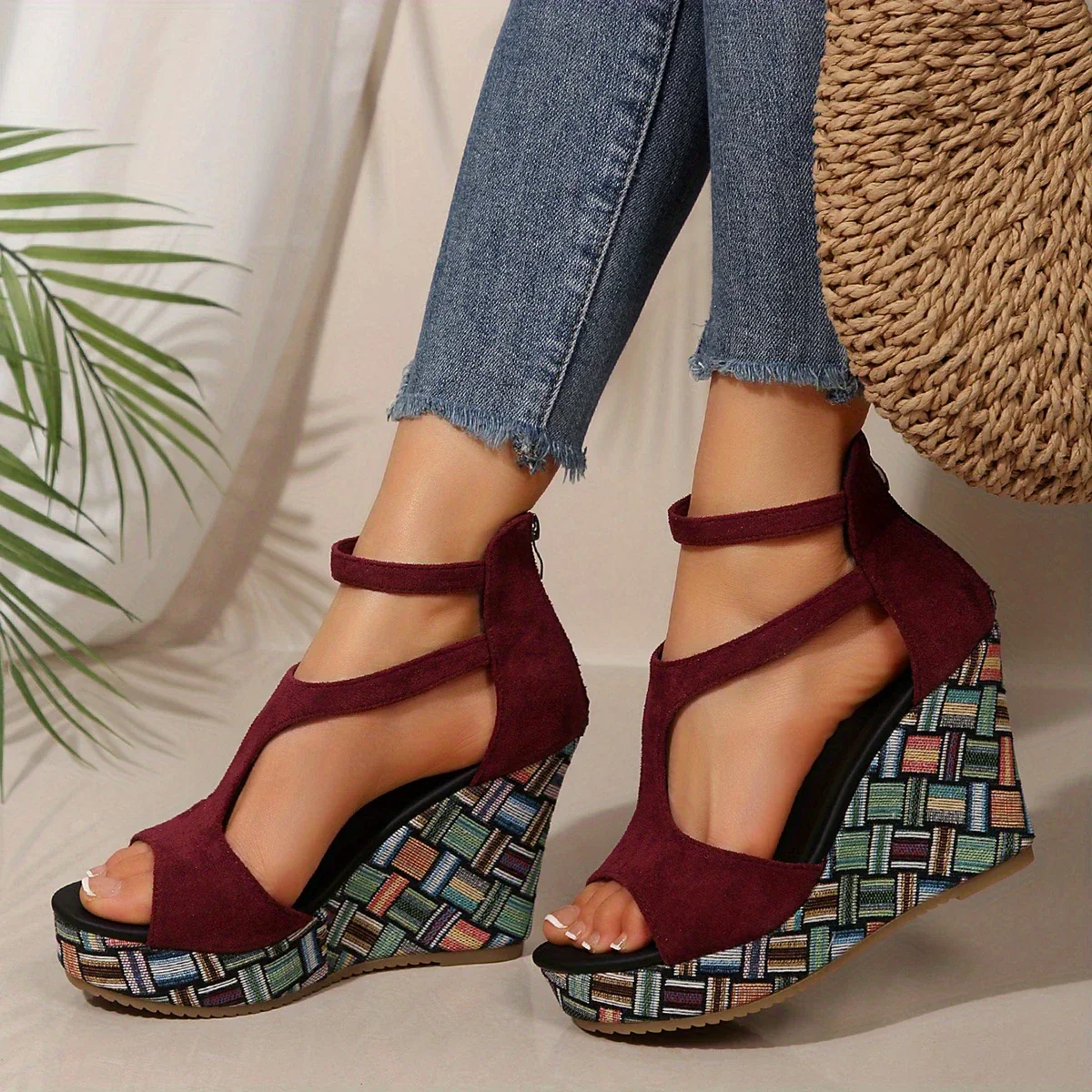 Leilani - Elegante Sommer-Keilsandalen für Frauen mit Reißverschluss - Image 2