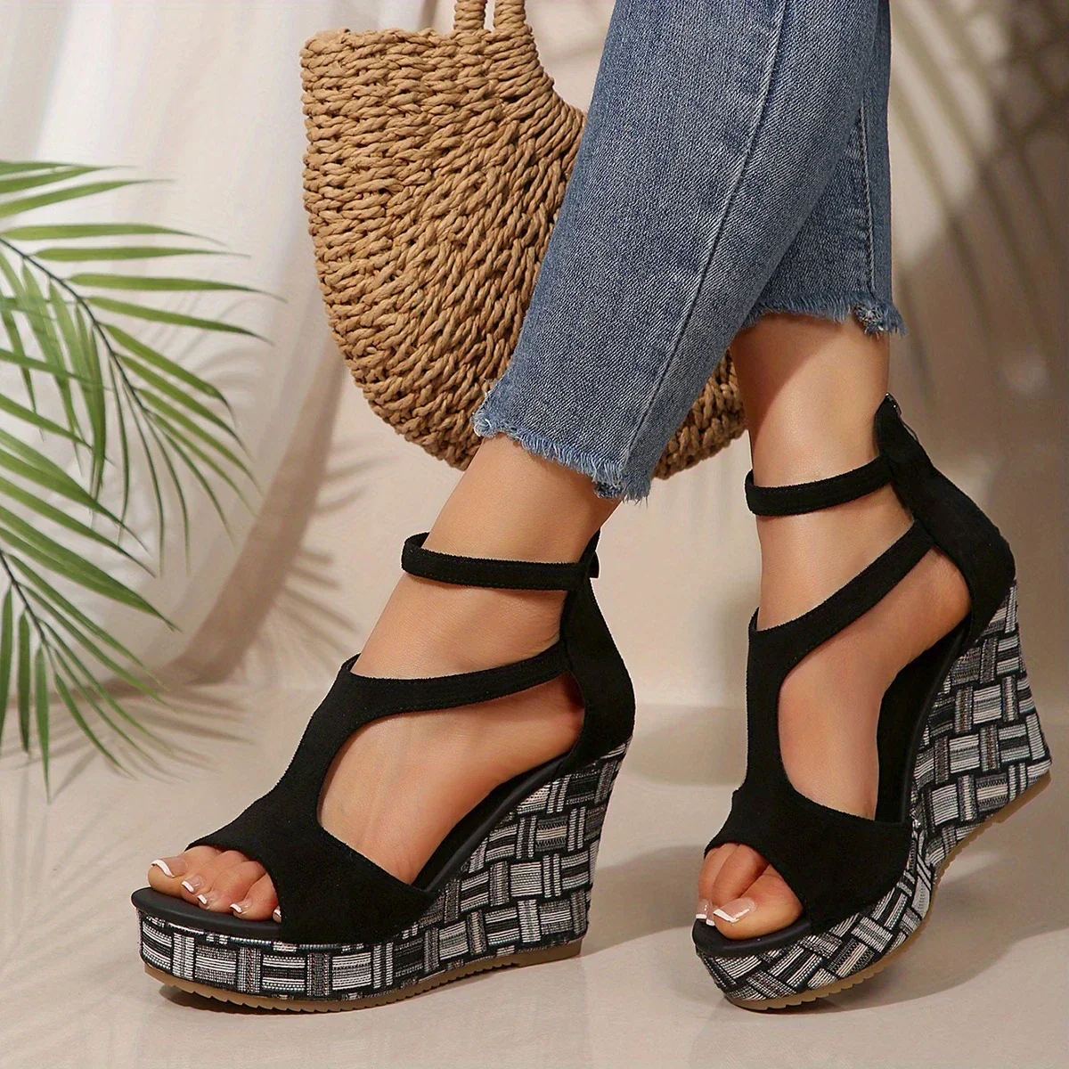 Leilani - Elegante Sommer-Keilsandalen für Frauen mit Reißverschluss - Image 4