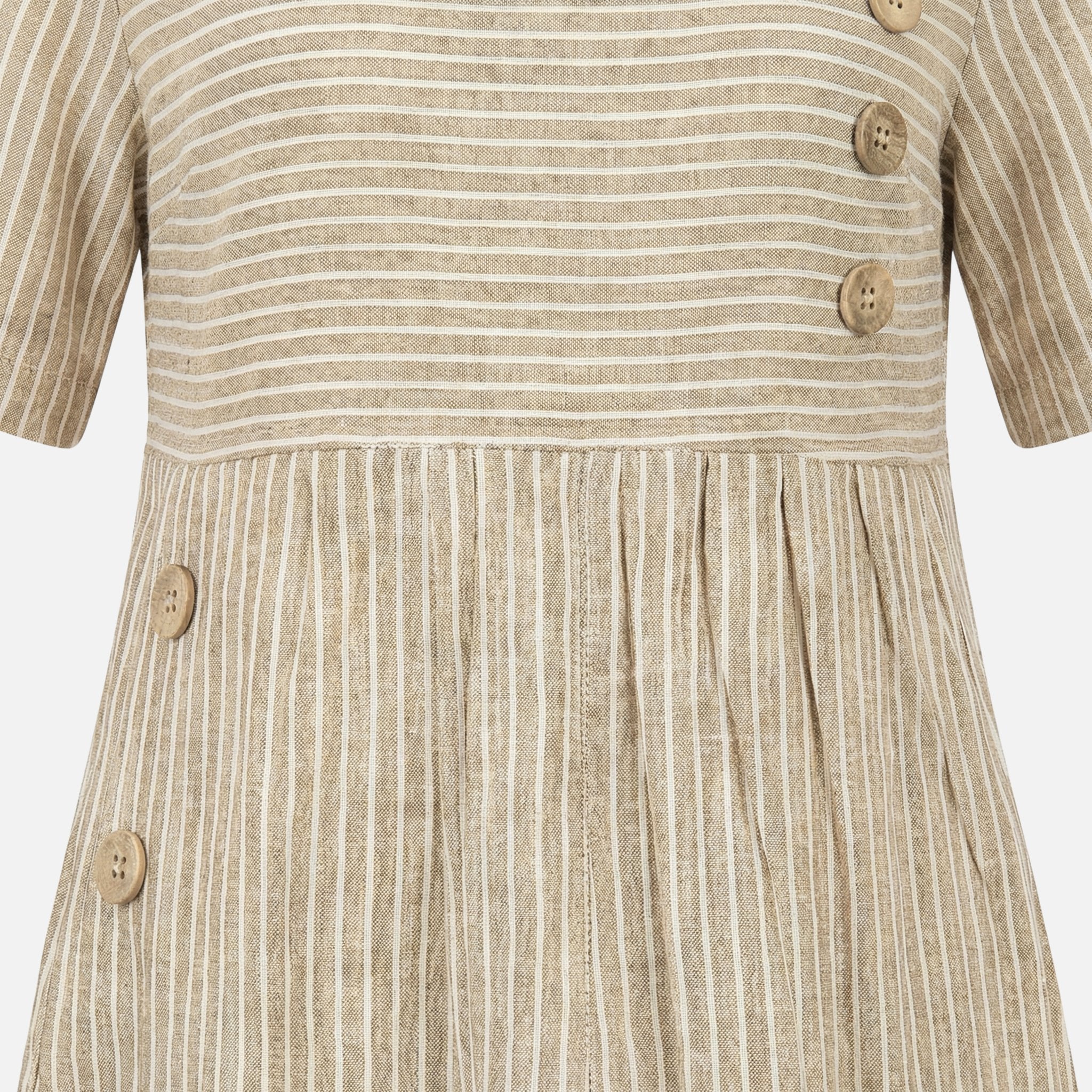 Quirina | Damen Leinen-Midikleid Knopfleiste – Leinen Midi Kleid Knöpfe Sommer - Image 4