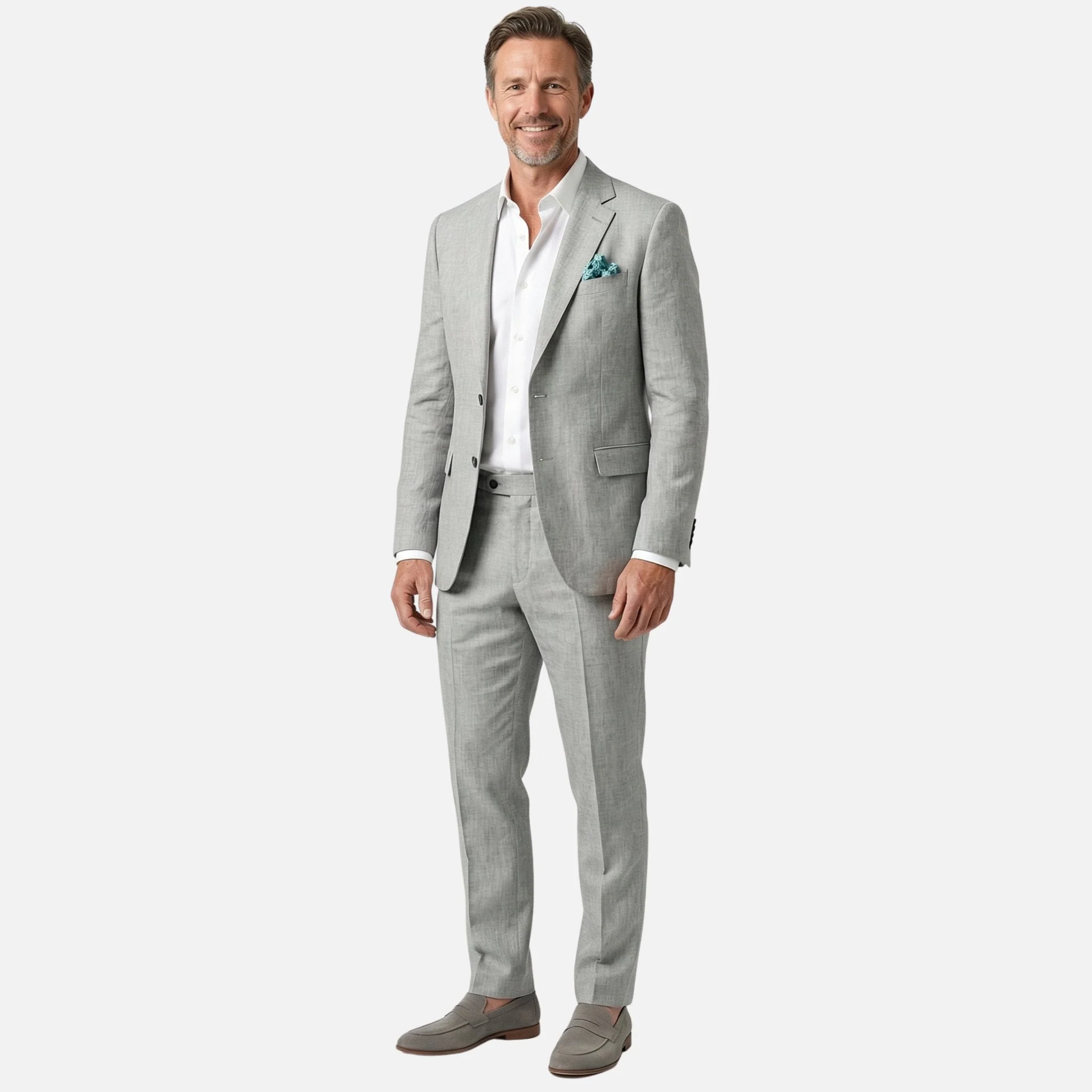 Otto | Herren Leinen-Zweiteiler Fallendes Revers – Leinen Anzug Sommer Herren - Image 2