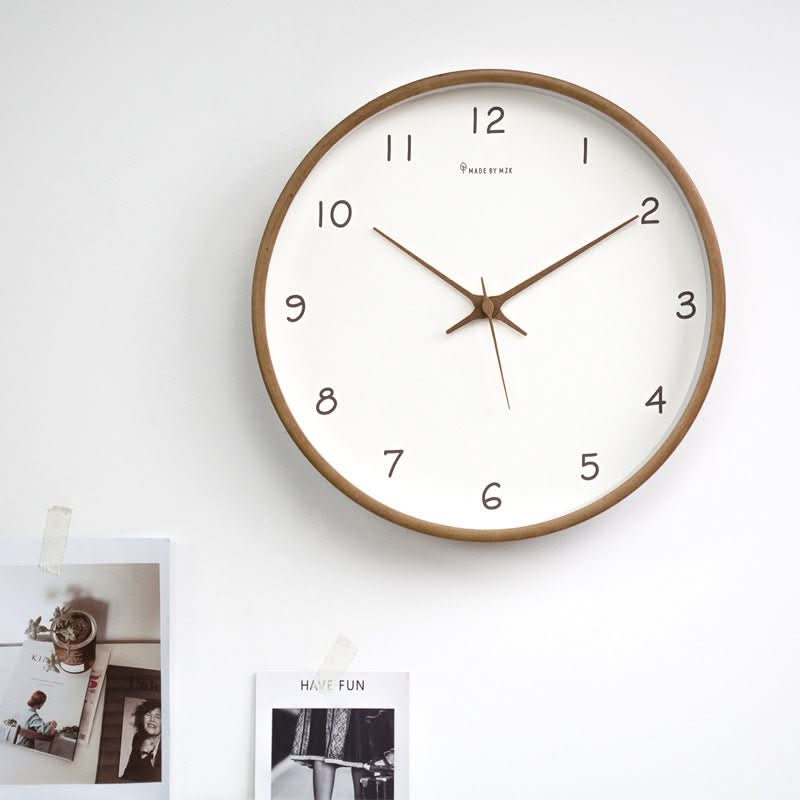 Leise analoge Wanduhr aus Massivholz - Image 4