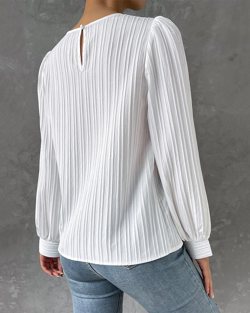 Lena | Elegantes Langarm Top mit Rundhalsausschnitt - Image 5