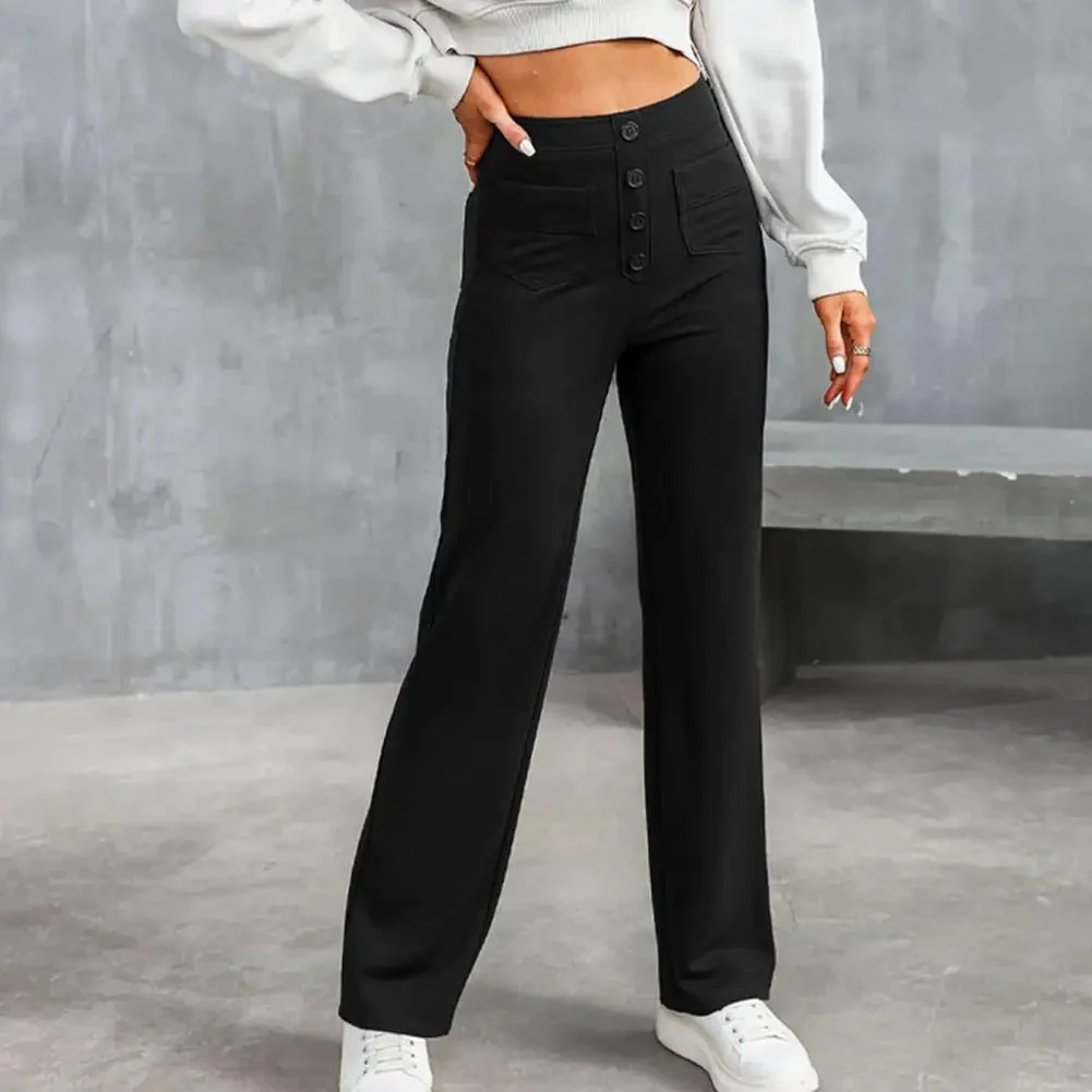 Lena - Hose mit weitem Bein und hohem Bund für Damen - Image 3
