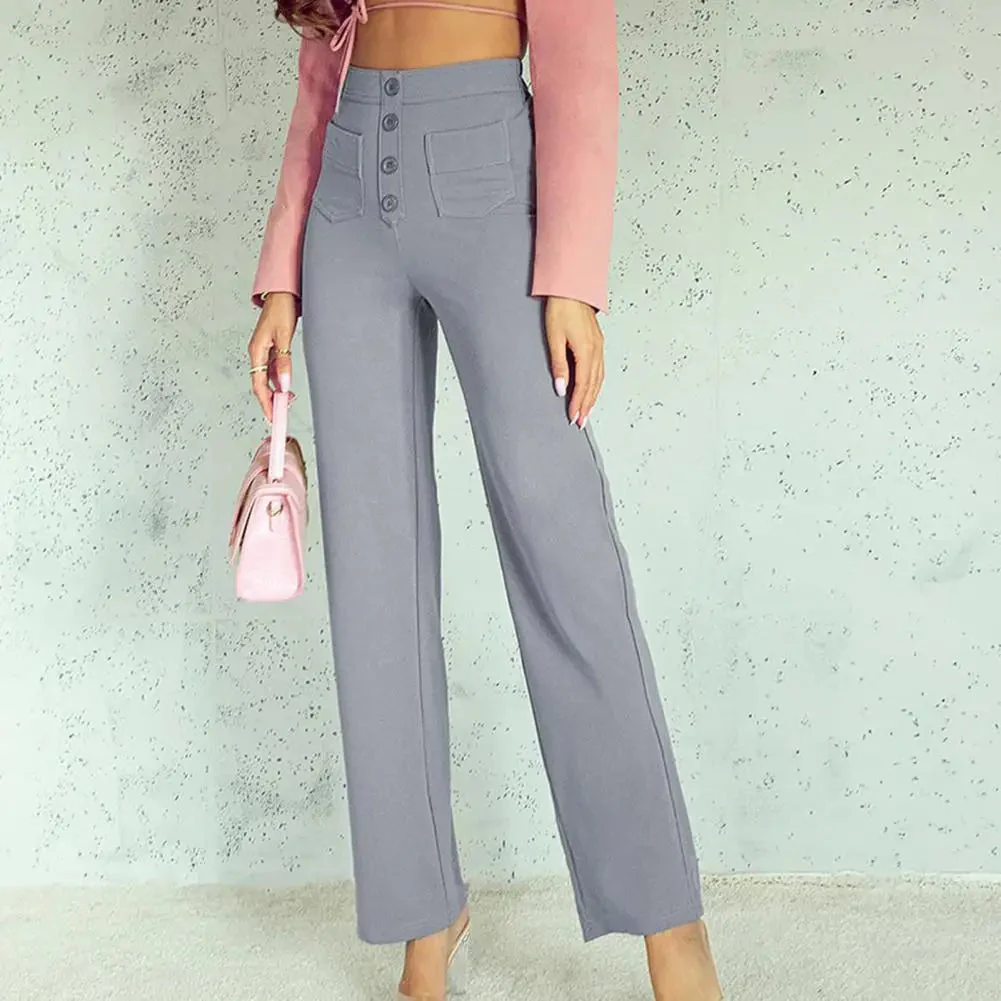 Lena - Hose mit weitem Bein und hohem Bund für Damen - Image 4