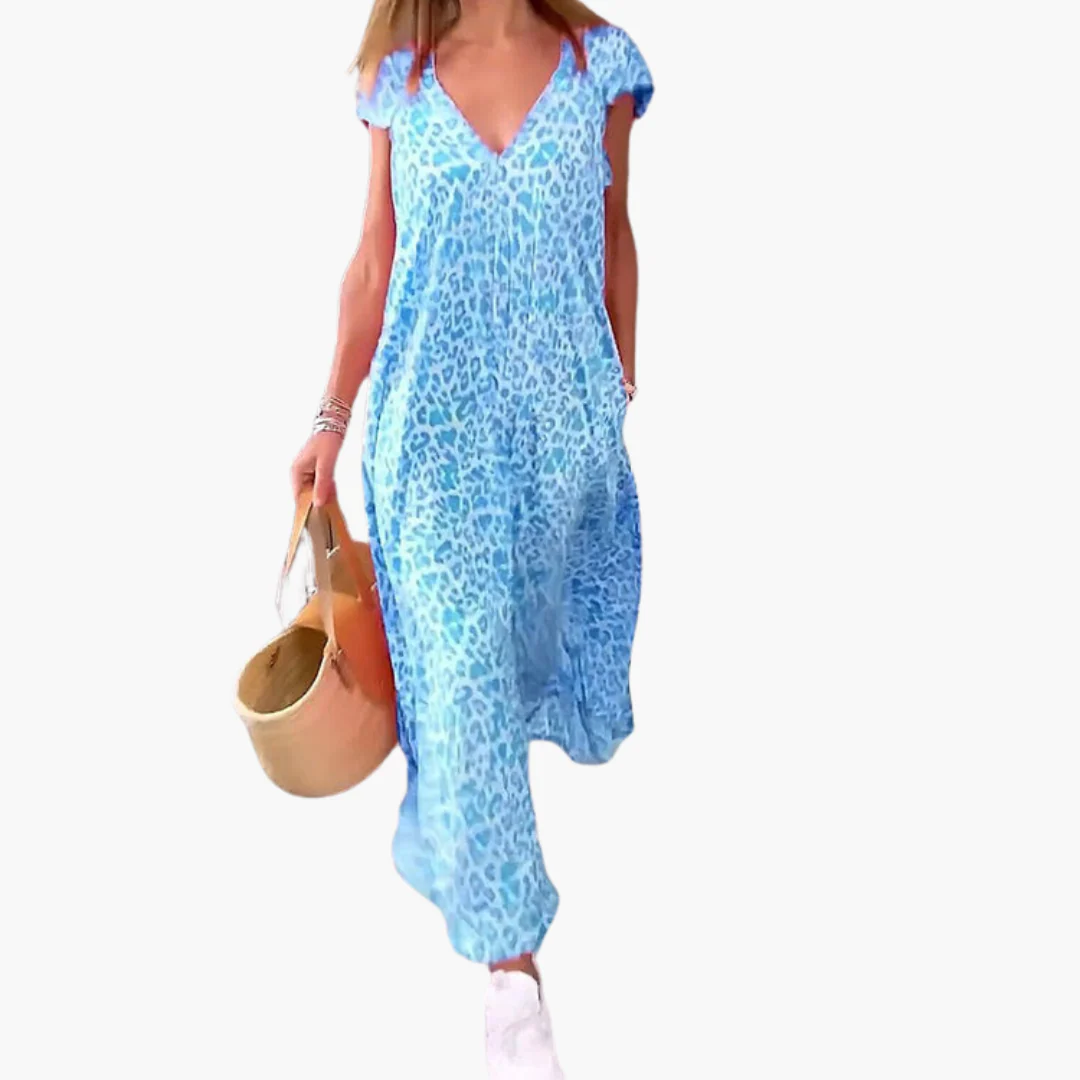 Leo Maxikleid für Damen – V-Ausschnitt und lockere Passform - Image 6