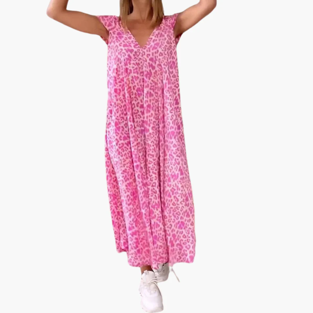Leo Maxikleid für Damen – V-Ausschnitt und lockere Passform - Image 8