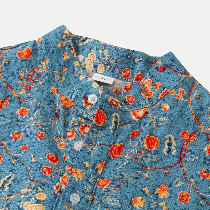 Leo | Verspieltes Kurzarmhemd mit Vintage-Blumenmuster - Image 2