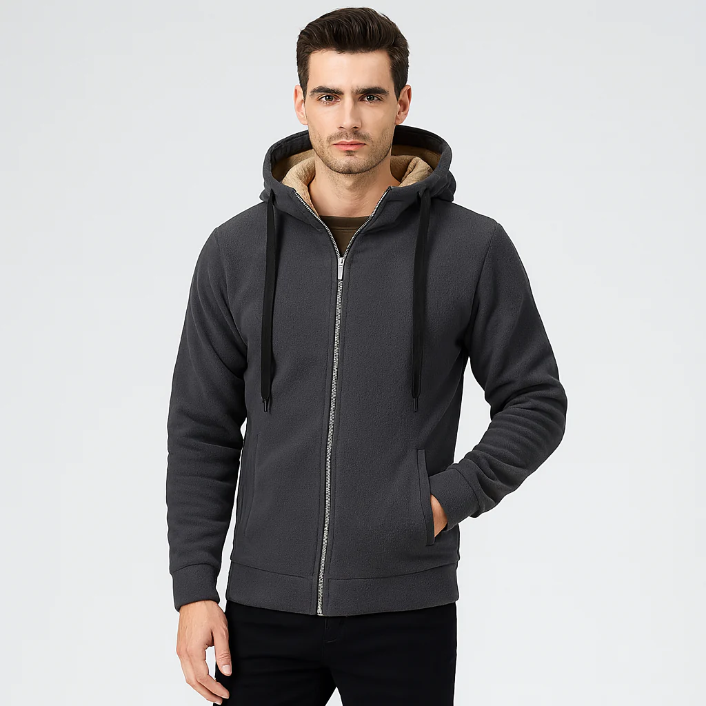 Leo | Warme Wattierte Jacke mit Kapuze - Image 4