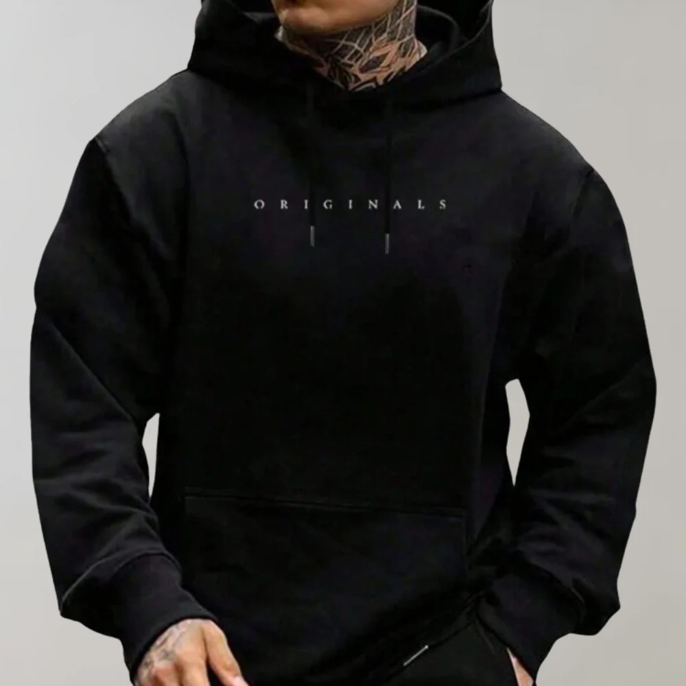 Leon – Lässiger Hoodie mit Kapuze und Frontprint - Image 2