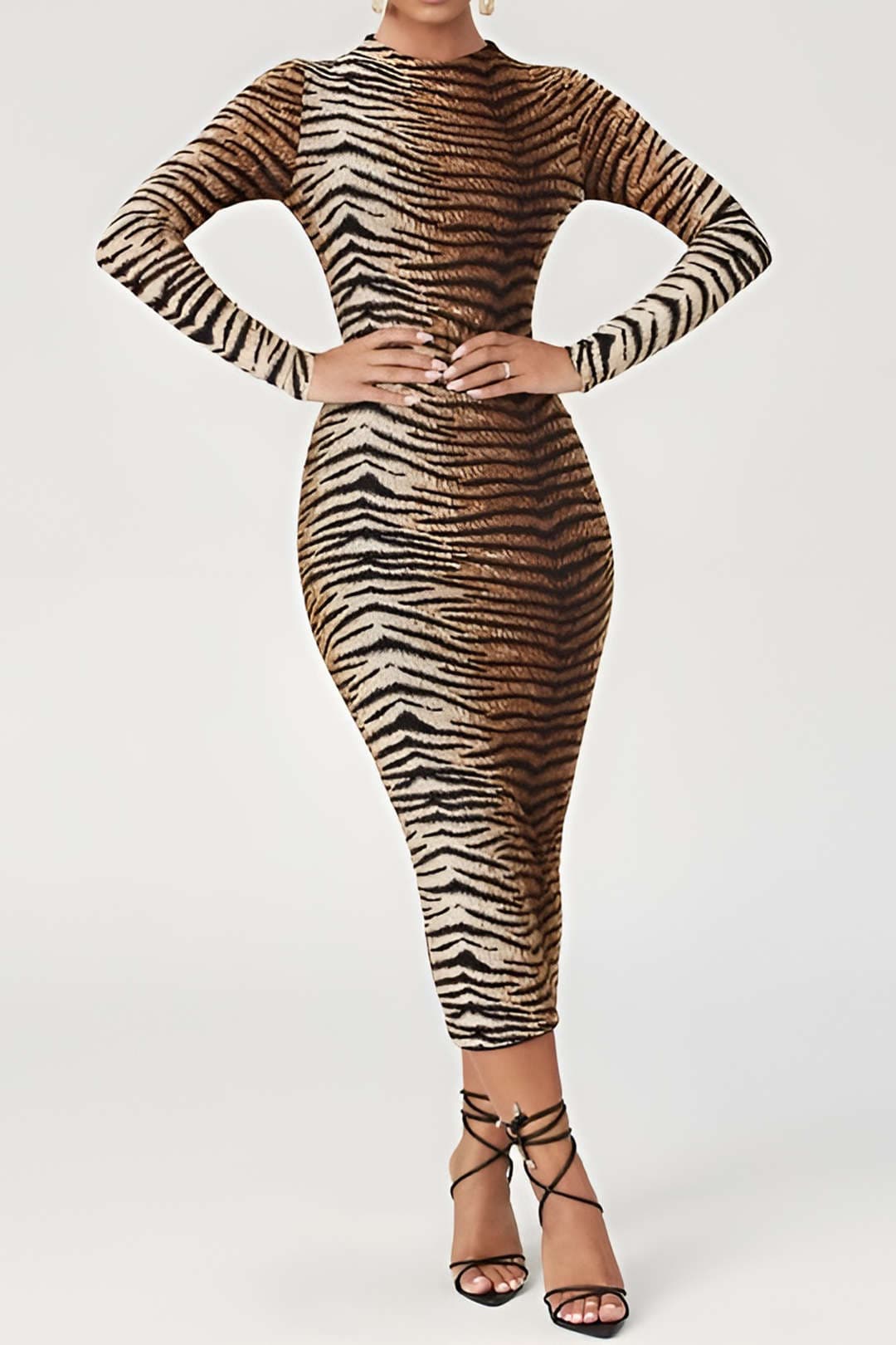 Leona | Elegantes Leopard-Print Midikleid – Wild & Stilvoll - Image 4