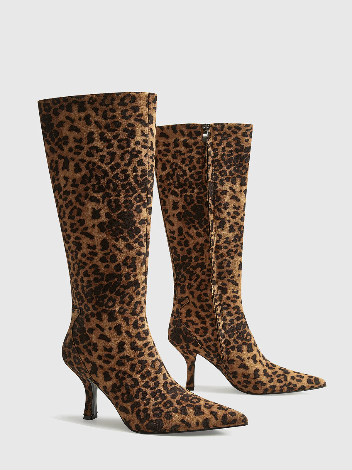 Leona | Kniehohe Stiefel mit Leopardenmuster - Image 2