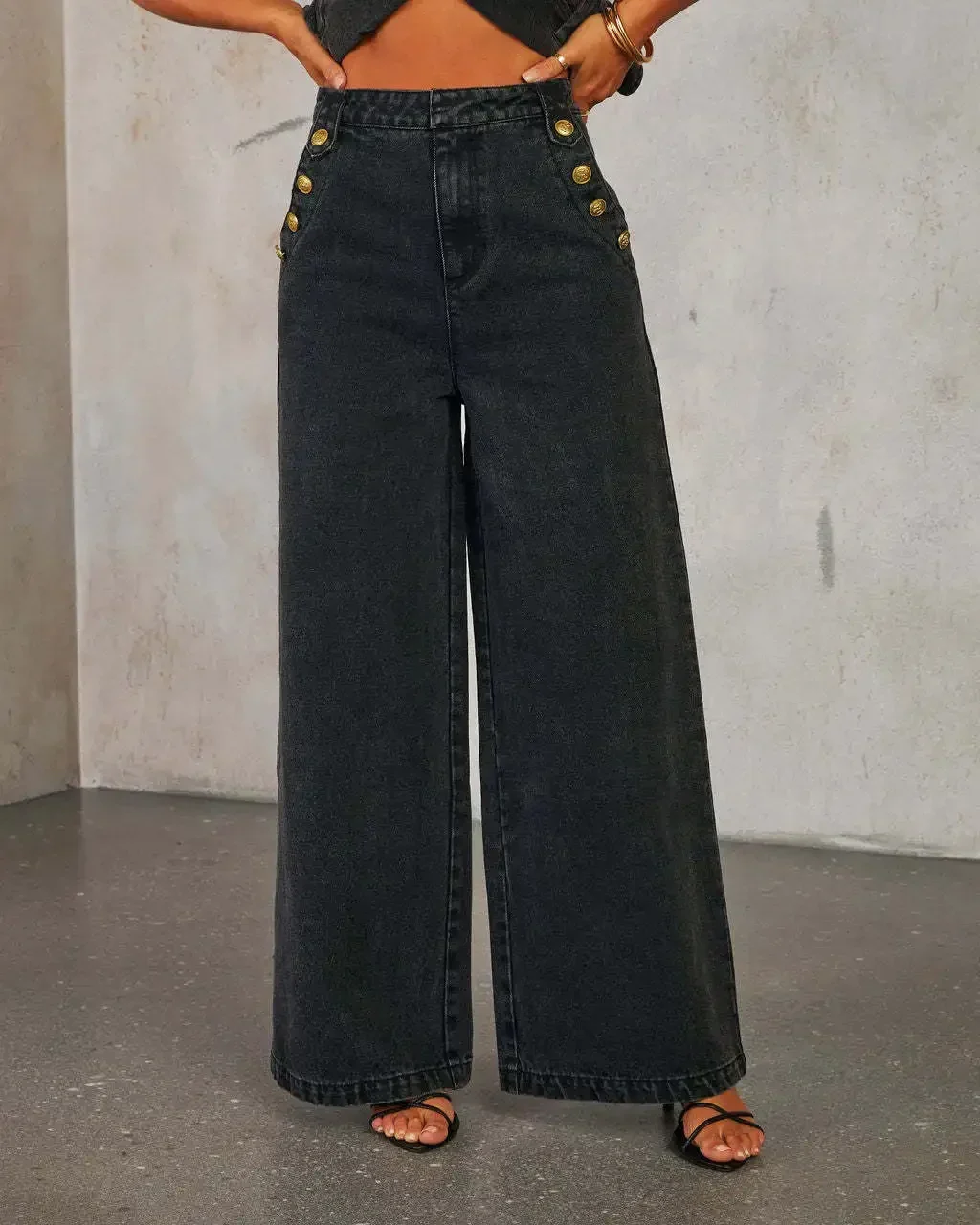 Leona | Stylisches Denim-Zweiteiler-Set mit Weste & Weitbein-Hose - Image 8