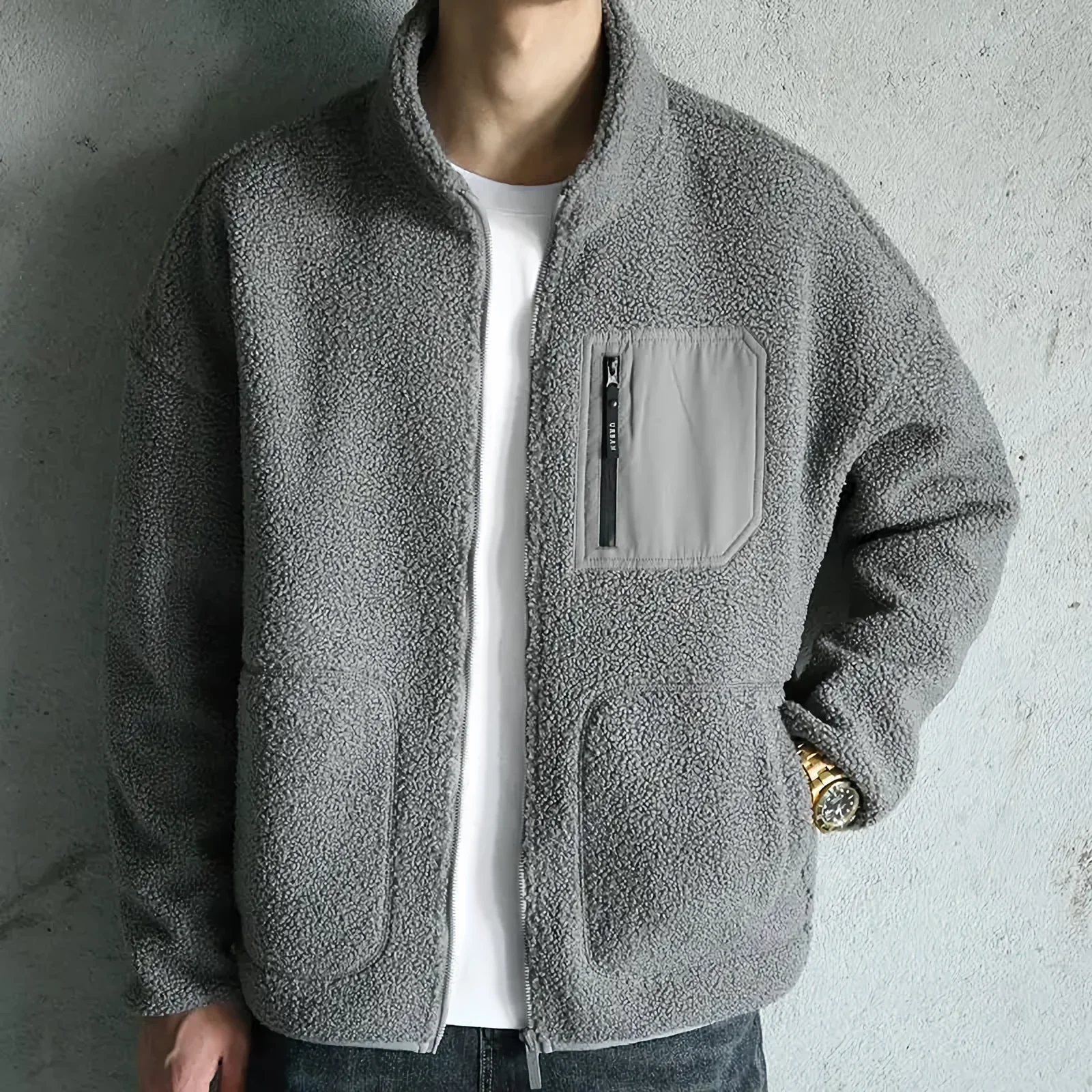 Leone | Warm Fleecejacke für Herren Mit Reißverschluss - Image 3
