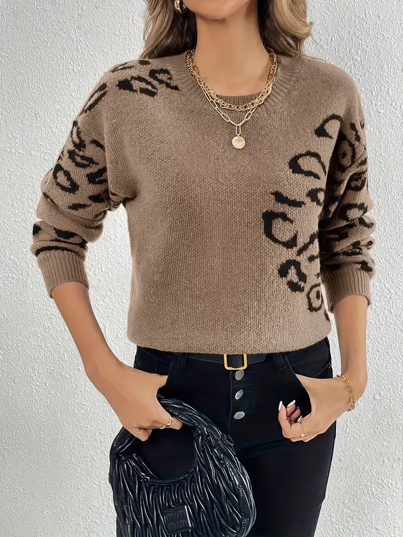LEOPARDENMUSTER PULLOVER | MODISCHER, BEQUEMER, ELEGANT - Image 5