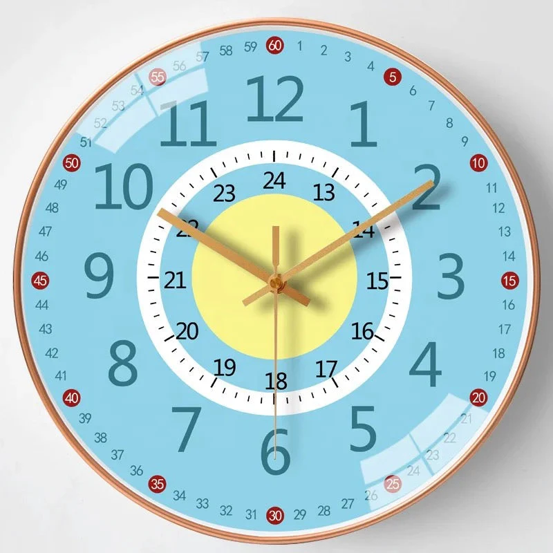Lernwanduhr für Kinder – Farbenfrohes, umweltfreundliches Design, 20 cm, einfach aufzuhängen - Image 3