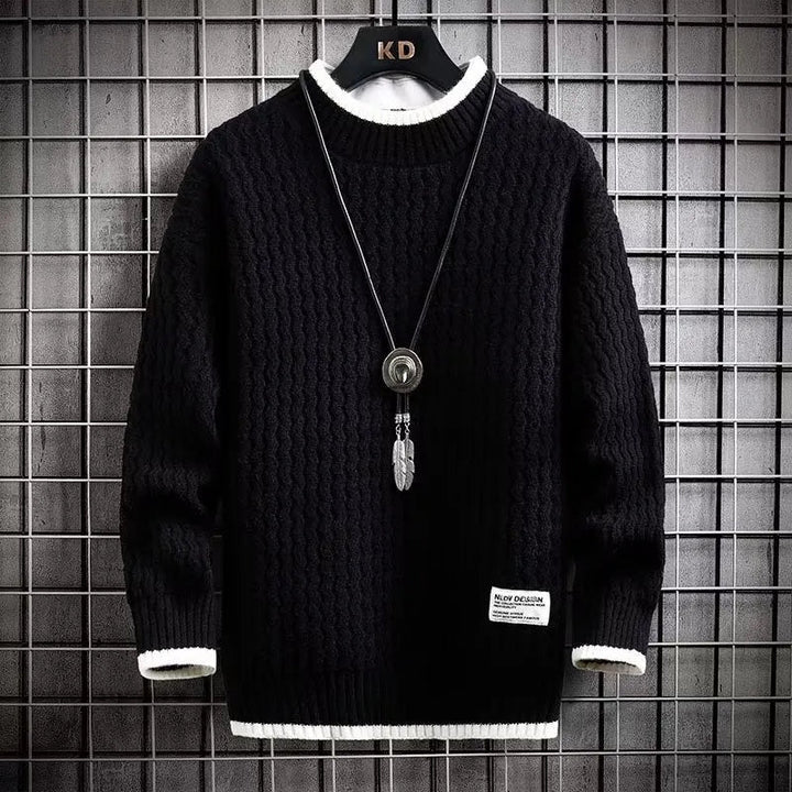 Levi | Farbblockierter Kabelstrick-Turtleneck - Image 2