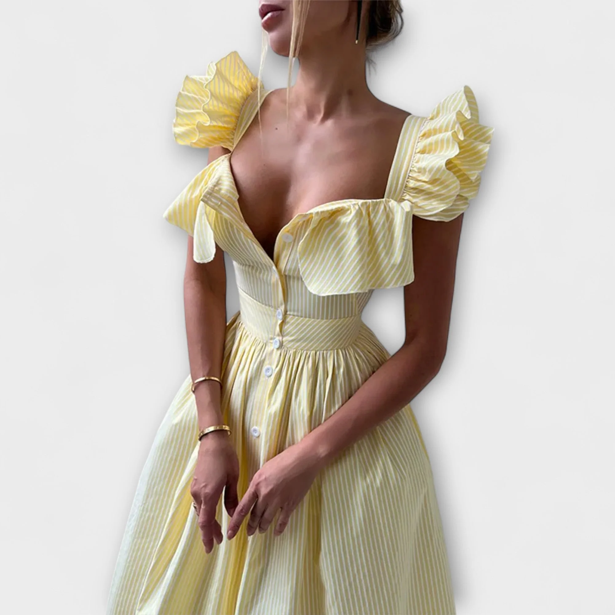 Lia - Ruffled Shirt Dress - Image 3