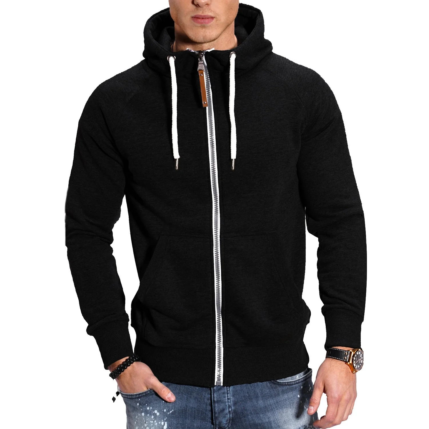 Liam – Sportliche Herren Zip-Hoodie mit Kapuze - Image 2